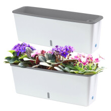 Self-Watering Planter Pots with Handy Water Level Indicator Lazy Double Layer Flower Pot Gift for Friends Families