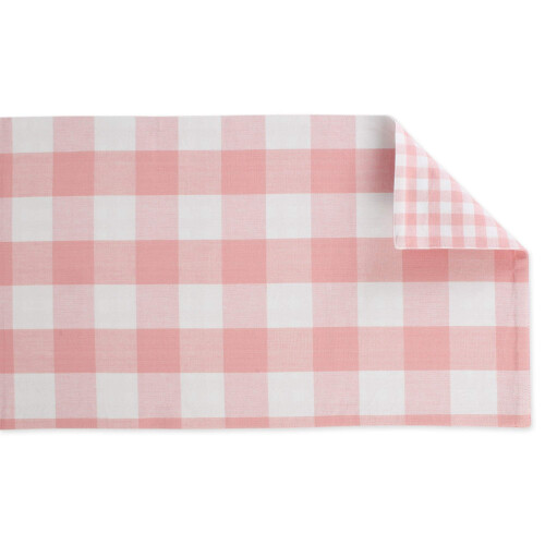 DII Gingham Check, Pink, 14x72 1