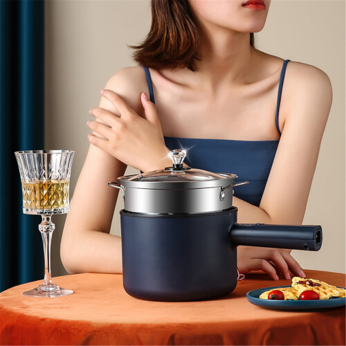 Electric Hot Pot Dark Blue Multifunctional 1