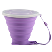 Cupán Óil Inaistrithe Do Do Chéad Turas Eile, Cupáin Fillte Silicone Le Dearadh Fillte, Silicone Grád Bia, In-athúsáidte, Éasca le Glanadh,