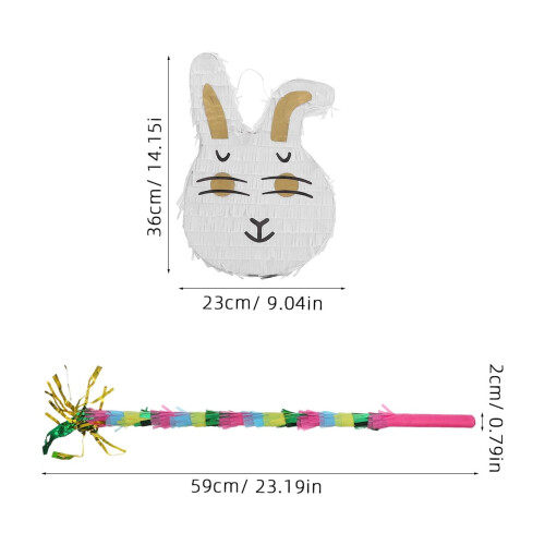 Bunny Piñata with Stick Easter Spring Party Decor 1