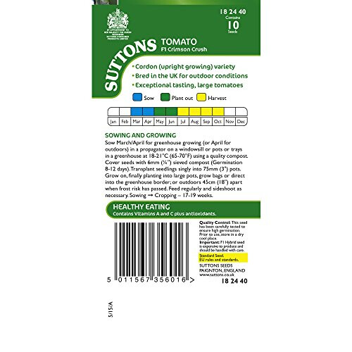 Suttons - Tomato Seeds - F1 Crimson Crush 1