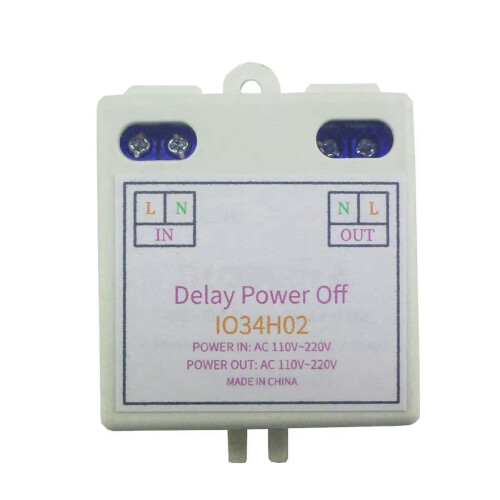 6X AC 120V 220V  Delay Relay Power  Delay OFF  1-480Min Adjustable Delay Power OFF Automation Controller 1