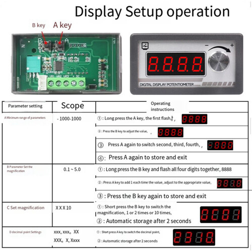 4X Digital Display Potentiometer Variable Resistor 10k Ω Resistance Signal Simulator for Speed Controller Inverter 2