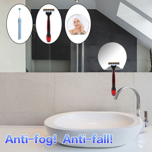 Fogless Shower Mirror with Razor Holder 10x 2