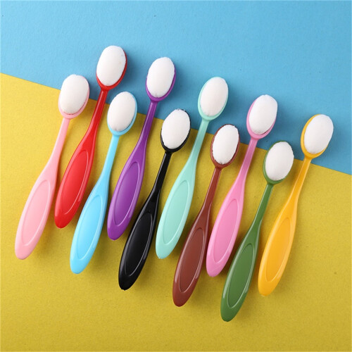 Conjunto de 10 pincéis médios para mistura de tinta, 2x3cm (0,79x1,18 polegadas), para trabalhos em papel, fundo e estêncil. 1