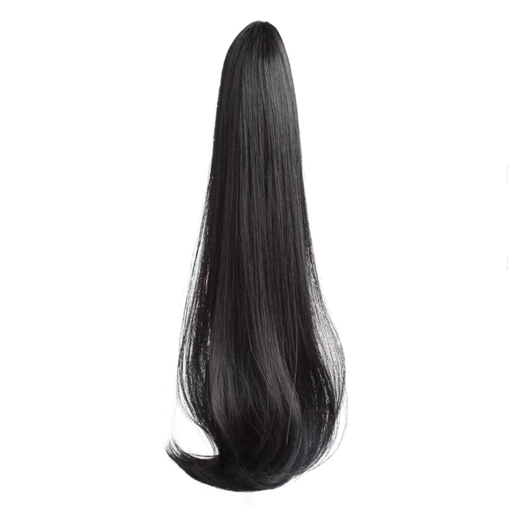 Roc-Electron (Black, Grab Clip) Women\'S Clip-In Curly Ponytail Hairpiece