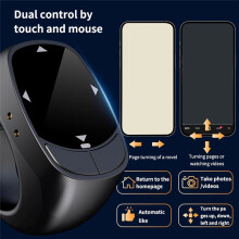 JX-12Pro E-Book Page Turner Wireless Ring Remote Control Touch Screen Page Clicker Video Photo Taking White