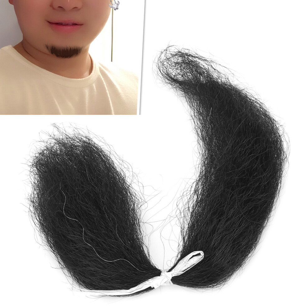 Black 8G Reusable Fake Face Beard Mustache Simulation Film Makeup Special Effect