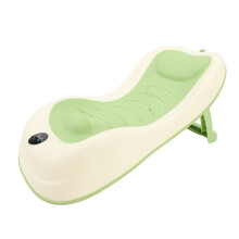 Baby Bath Support with Thermometer, Green, 52x27cm, Portable
