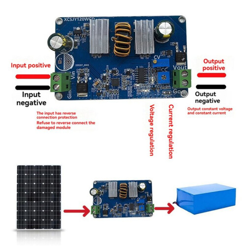 - 5-35V to 5-28V Adjustable Constant Voltage Current Step- Step-Down Converter Module 100W Solar Controller Module 1