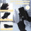 (Black) Winter Hat Scarf Gloves Set for Cold Weather 1