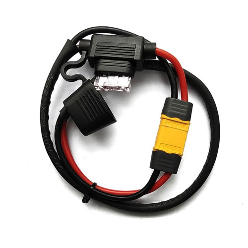 3X Electric Bicycle Battery Power Cable Lithium Battery Controller Fuse Waterproof 14AWG Discharge Wire XT60 1