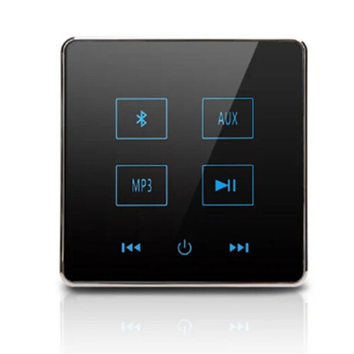 3X Home Theater  Wall Amplifier Touch Screen Music Panel Background Audio System Support USB TF Card(Black) 1