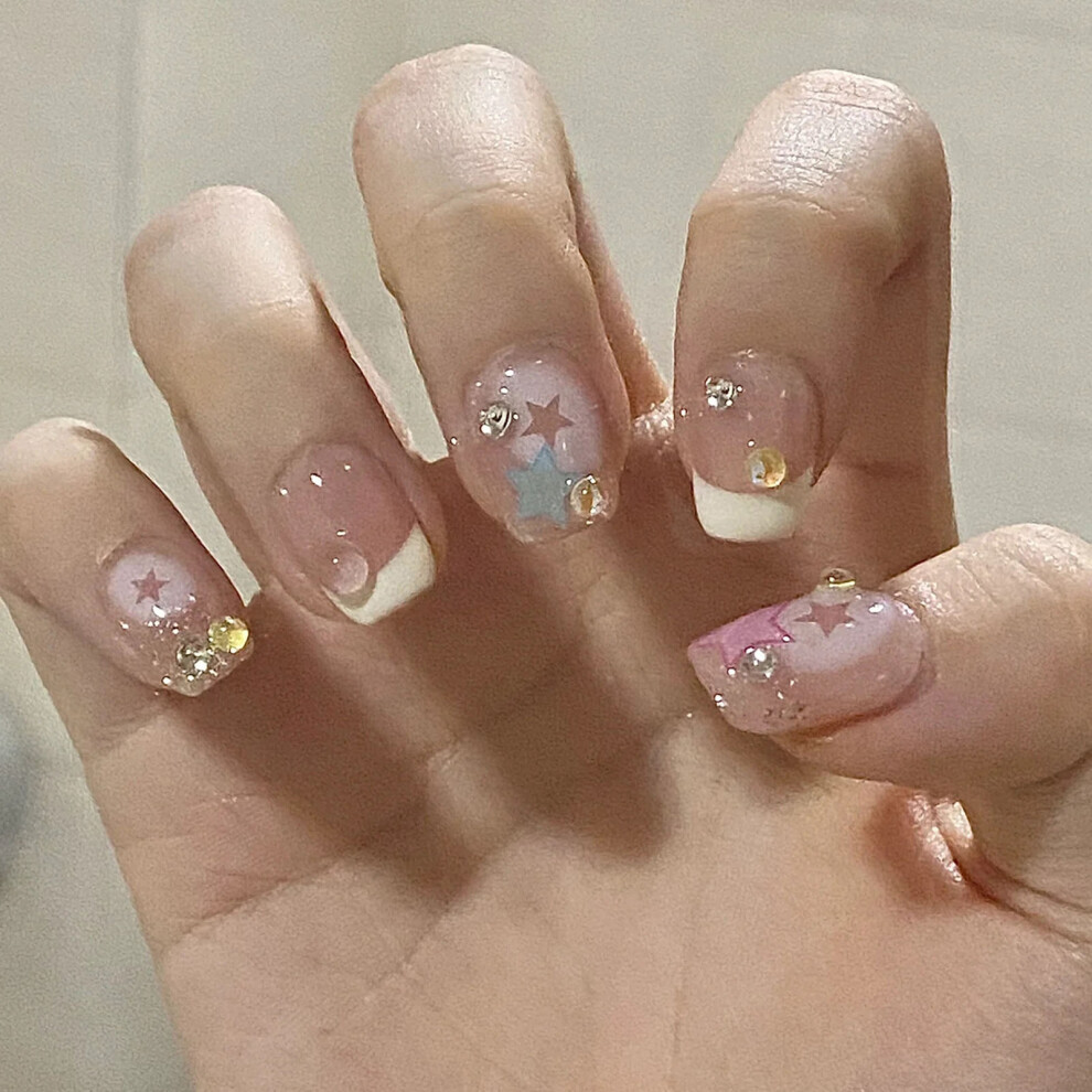 Roc-Electron Glossy Rhinestone False Nails For Women