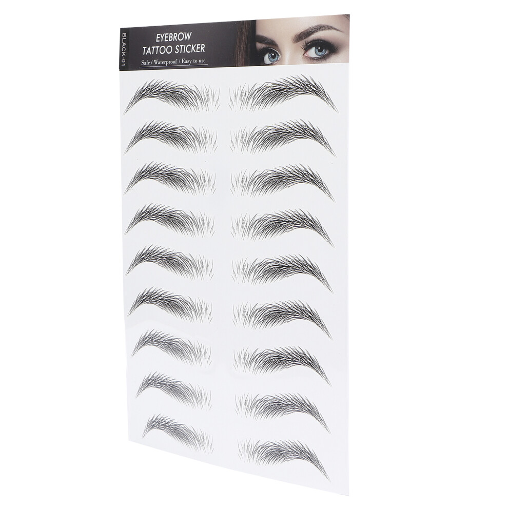 Black Long Lasting Waterproof Eyebrow Sticker For Women 148X210mm