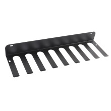 Heavy Duty Steel 9 Prong Wall Bat Rack Holds 16 Bats, Black