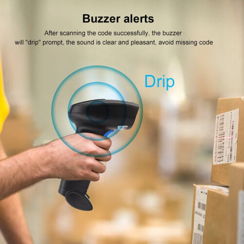 5X Universal 1D/2D USB Wired Barcode Scanner Handheld QR Codes Reader Mobile POS Plug and  Support Logistic Store 2