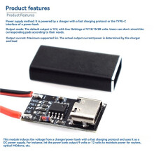 2X PD/QC/AFC/PPS/FCP Type-C Decoy Board USB-C Boost Module Type-C Trigger Polling Detector Power Fast Charging Board