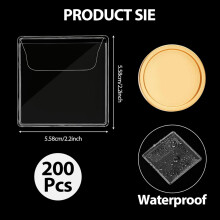 400Pcs Single Pocket Coin Sleeves Holders Clear PVC Coin Protectors Individual Plastic Coin Holders,2.2 X 2.2 Inch