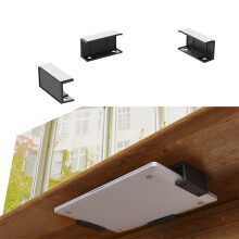 (Black) Laptop-Halter unter Tisch: PC-Modem-Bügel