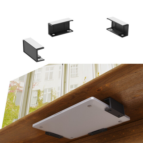 (Black) Laptop-Halter unter Tisch: PC-Modem-Bügel