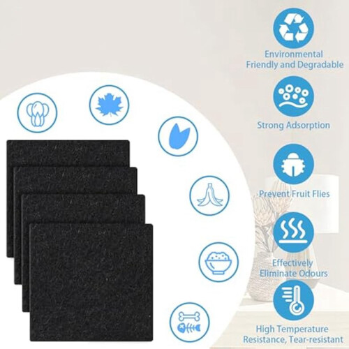 48pcs Replacements Trash Can Odor Absorbing Filter Refills for Garbage Cans, Activated Charcoal Deodorizer 2