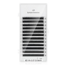 (8 12 Mix) 6D W-Shaped False Eyelashes, Thick & Reusable