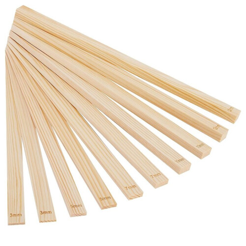 20 Pcs Pottery Teaching Rolling Mud Stick Guide Set, 5 Size Mudboard Guide Wooden Strips, Pottery Tool Clay Tools 1