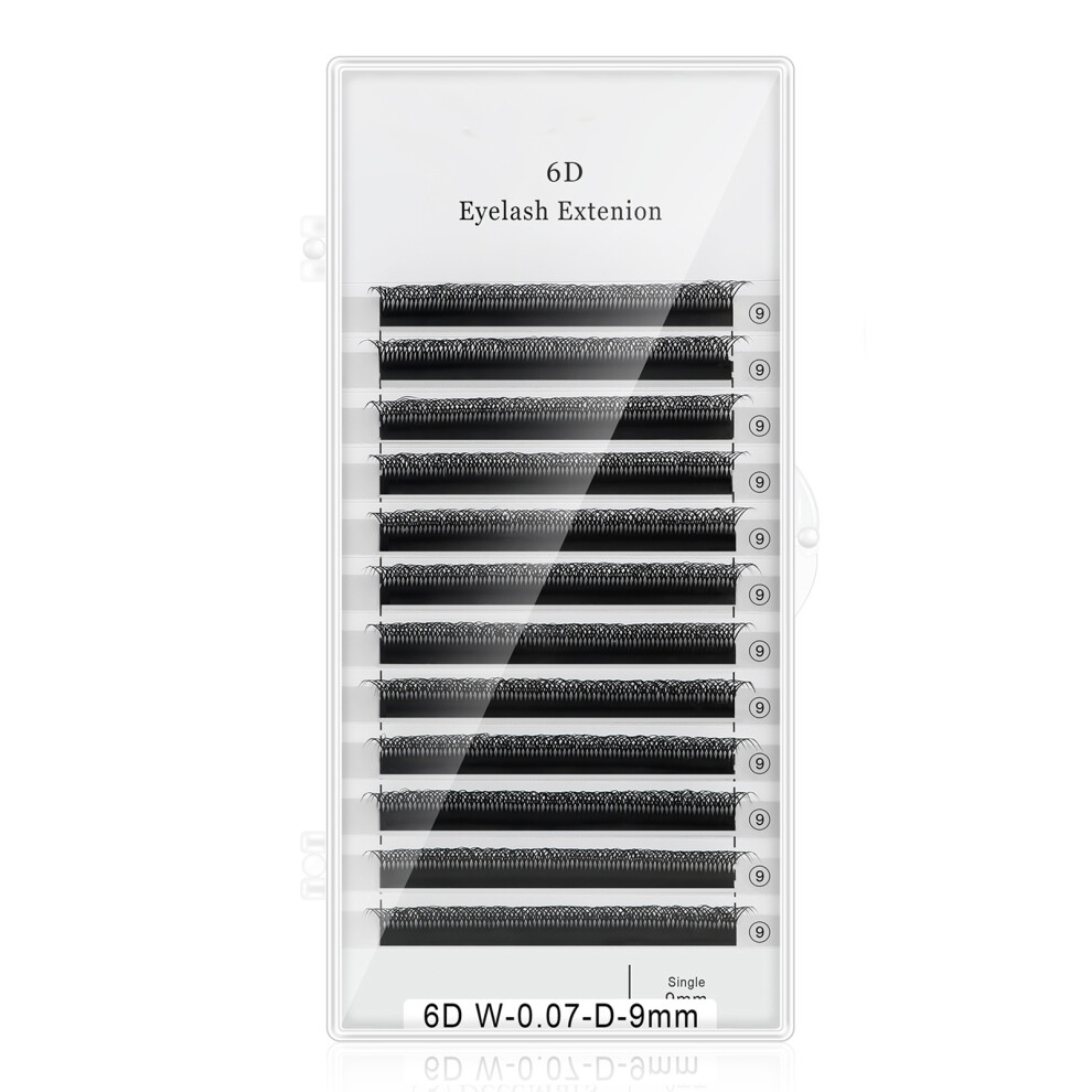 Dcph-Clothing (9Mm) 6D W-Shaped False Eyelashes - Reusable & Fluffy