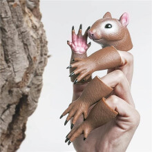 2X Juego de Marionetas de Dedo de Ardilla e, Accesorios de Teatro para Espectáculos de Marionetas de Animales, Juguetes Novedosos, Regalos de Cosas
