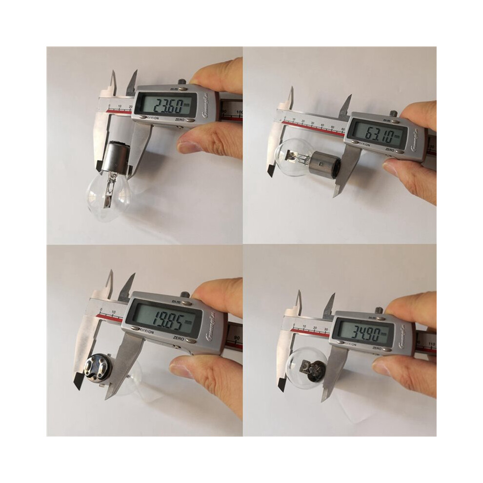 Motorcycle Lighting 20X Headlight Bulb 12V 35W B35 Ba20d Glass Fit For Gy6 Atv Moped Scooter 6032890551120