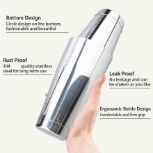 Boston Cocktail Shaker Set, 17 Oz and 24 Oz Professional Bar Tools for Bartender,Drink Mixer for Bartending (Silver)
