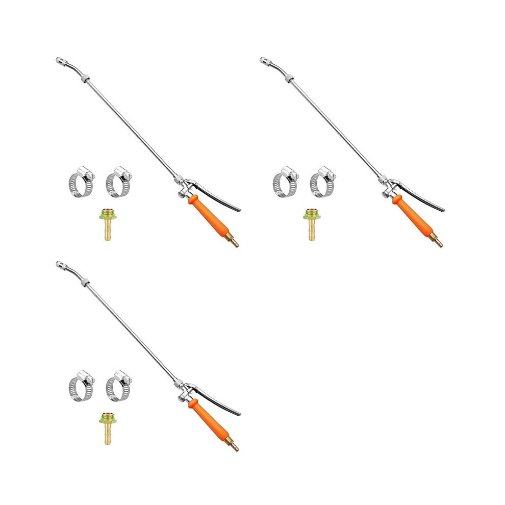 3X Stainless Steel Sprayer Wand,1/4In&3/8In Brass Barb Sprayer Wand Replacement,29In Sprayer Wand+ Shut Off Valve 6031550462851