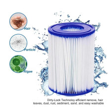 Cartucho de Filtro de Piscina para Bomba de Filtro Tipo II 58094 para Bomba acima Do Solo, Filtro de Piscina 58383, Filtro de Banheiras de