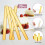105pcs Gold Acrylic  Sticks, Reusable  Sticks for Cakesicle Sticks, Bulk Glitter  Sticks 8