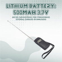Radio Portátil de Bolsillo FM AM SW MW Reproductor de MP3 Receptor Digital Estéreo Pantalla LCD Antena de Altavoz de Alta Sensibilidad