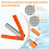 2X 2 Double-Sided Diamond Knife Sharpener/2 Retractable Diamond Sharpening Rod,Blade Sharpener Stone Pocket 3