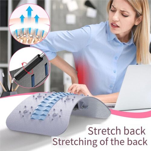 Back Stretchers Adjustable Back Stretcher Massager Waist Support Relieving Board Back Support for Workout Recovery 1