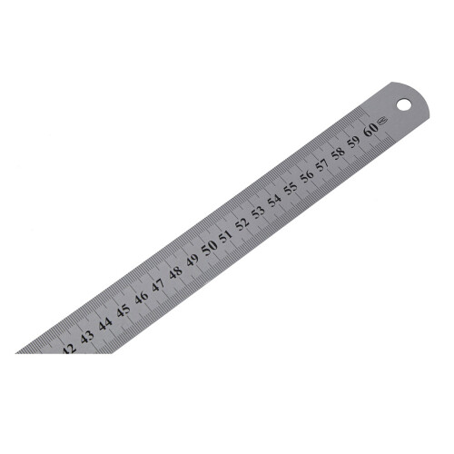 2X Stainless Metal Measuring Straight Ruler 60cm 2