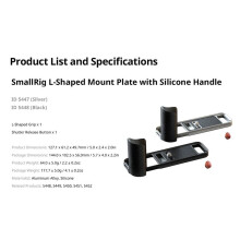 For X-E5 L-Shaped Mount Plate with Silicone Handle for X-E5 Camera with Shutter Release Button A