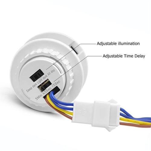 10X Motion Sensor Light  110-220V PIR Sensor  Detection  Delay Adjustable Infrared Induction Detector