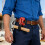 Ergonomic Power Tool Carriers Drill Holder Belt-Blue gray 3