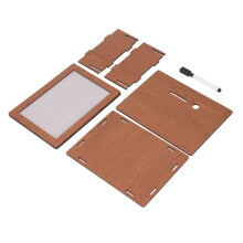 Wooden Coin Bank with Target Tracking, 2000 USD Capacity, 20.07x7.62x14.48cm