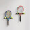 Tennis Equipment Wall Organizer Iron Parallel Rack Display Stand 7