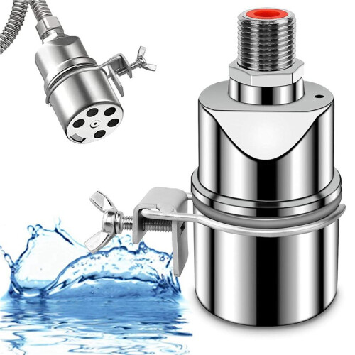4X Automatic Water Level Control Valve 1/2 Inch Stainless Steel Float  Valve with Clip 2