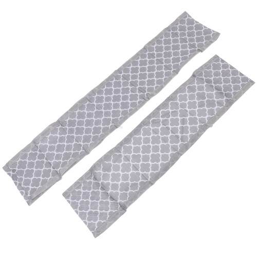 Breathable Mesh Baby Bed Bumper Set 340x30cm Gray Soft Mesh Cot Protector