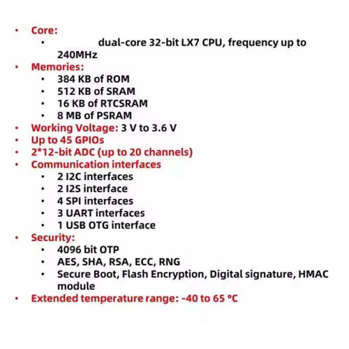 4X ESP32-S3 Dual Type-C Entwicklungsboard CORE Board Onboard Esp32 S3 ...