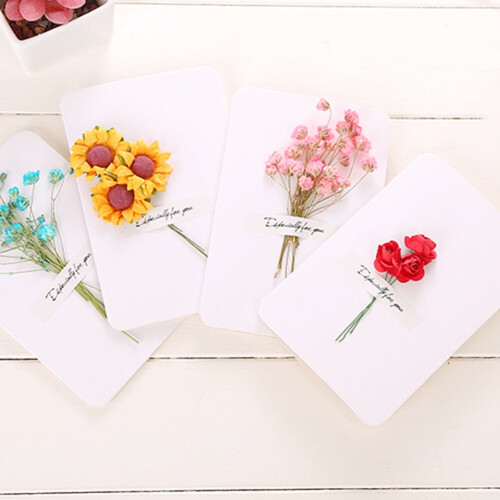 Greeting Cards Dried Flower Decor 12 Pcs 2