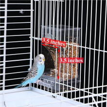 3X Sauberes Vogelfutterspender-Set mit Wasserspender, Automatisches Papageienfutterspender-Käfigzubehör, Sittichbehälter-Futtertränke